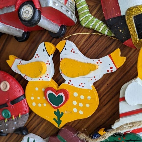 Vintage Christmas ornaments lot of 14 - Picture 2 of 6